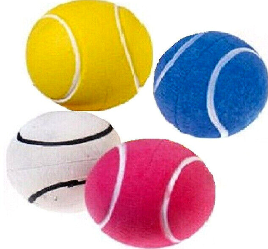 200MM CLASSIC SPONGE TENNIS BALL X2, X4 or X12 : Dog Rubber Throw Fetch Bp Balls