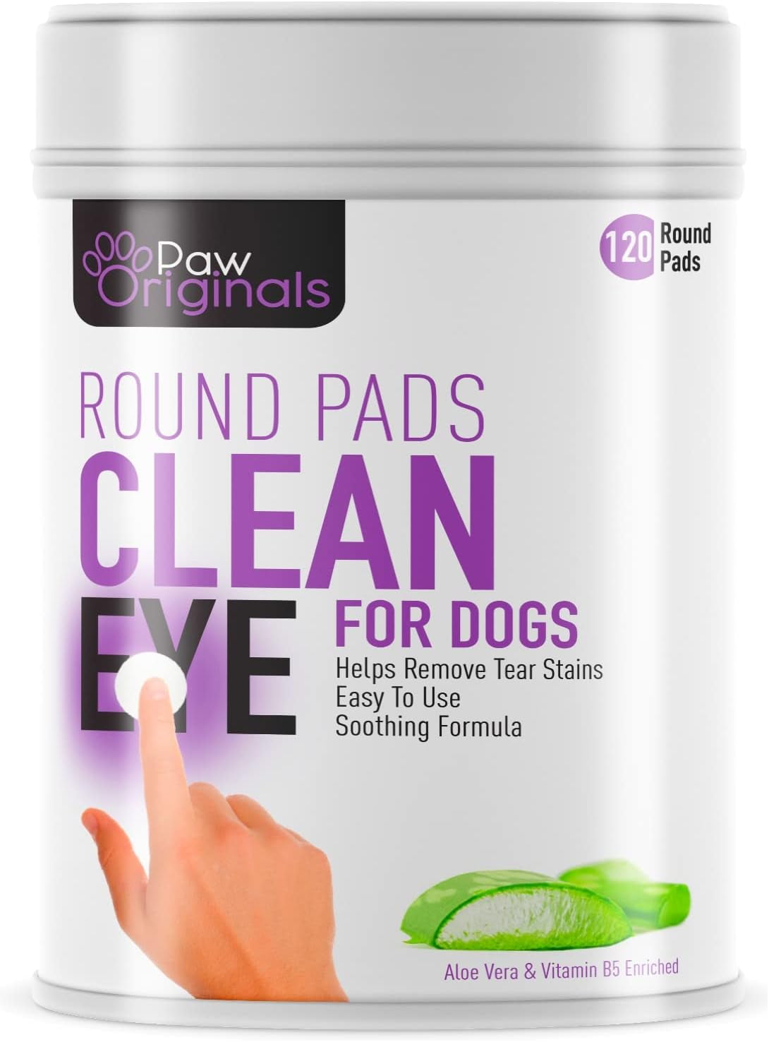 Dog Eye Cleaner Wipes - Remove Tear Stains, Gunk & Eye Discharge | Infused with Aloe Vera & Vitamin B5 | 120 Eye Cleaning Wipes for Easy Cleaning of Dogs, Cats & Pets Eyes | UK BRAND
