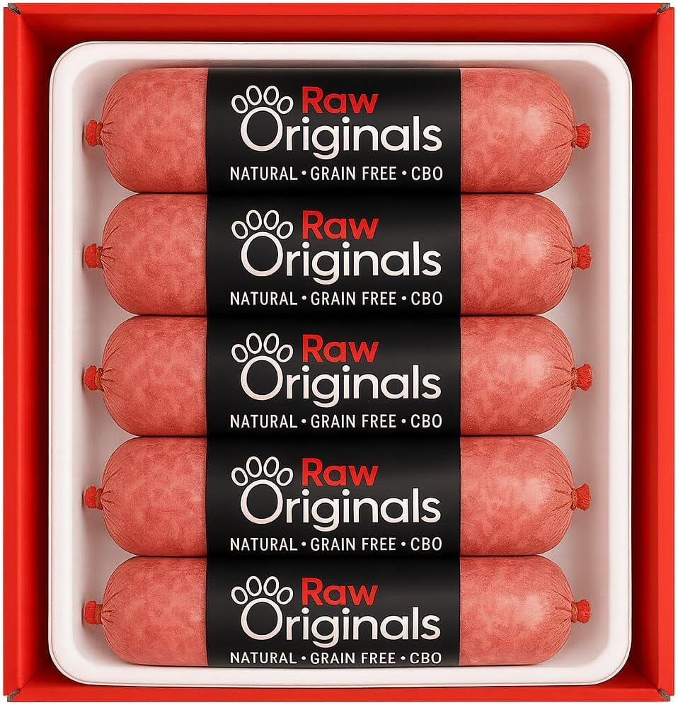 Raw Originals Chicken, Beef & Offal (CBO) Raw Dog Food Mince – 21Kg 46-460G Frozen Chubb Roll, Natural 80/10/10 Complete Meal, Grain Free, UK Made