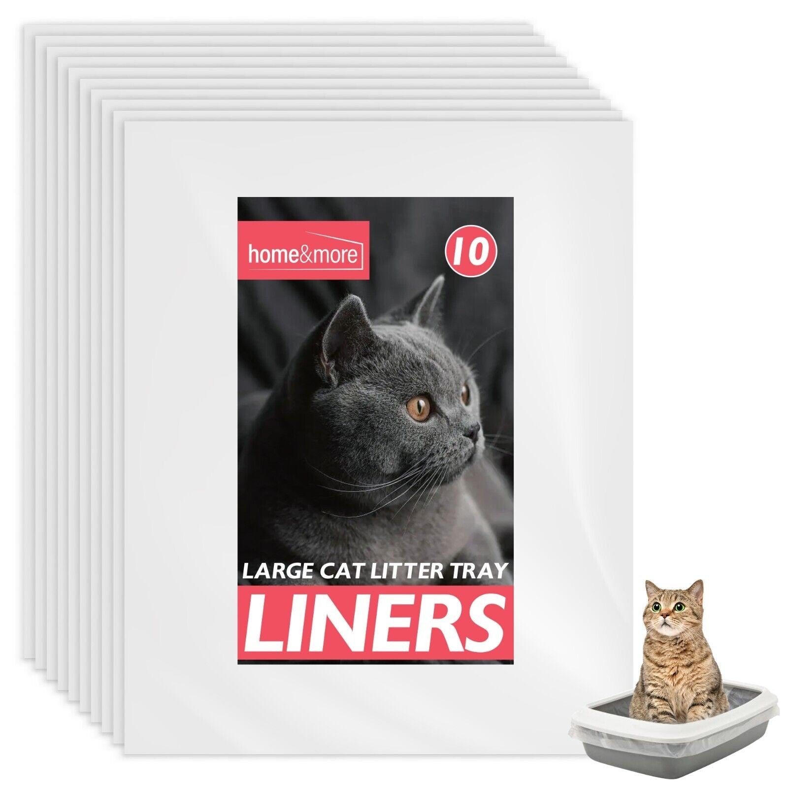 Large Cat Litter Tray Liners 56 X 70 Cm Bags Pack Kitten Hygienic Disposable