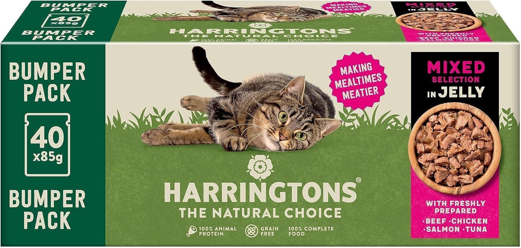 Harringtons Complete Wet Pouch Grain Free Hypoallergenic Adult Cat Food Mixed I