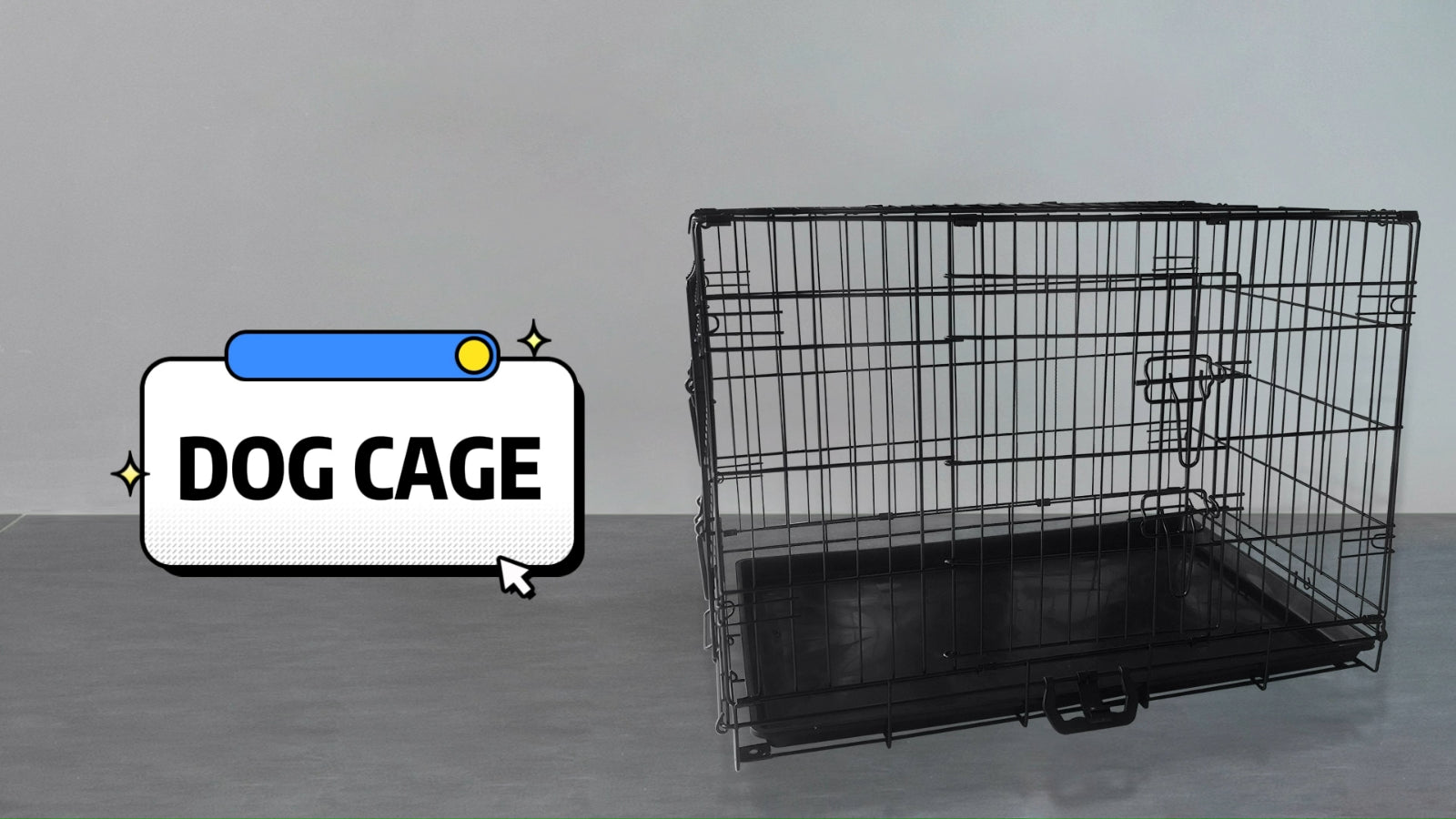 Dog Cage Pet Puppy Metal Training Crate Carrier Black S M L XL XXL SIZES