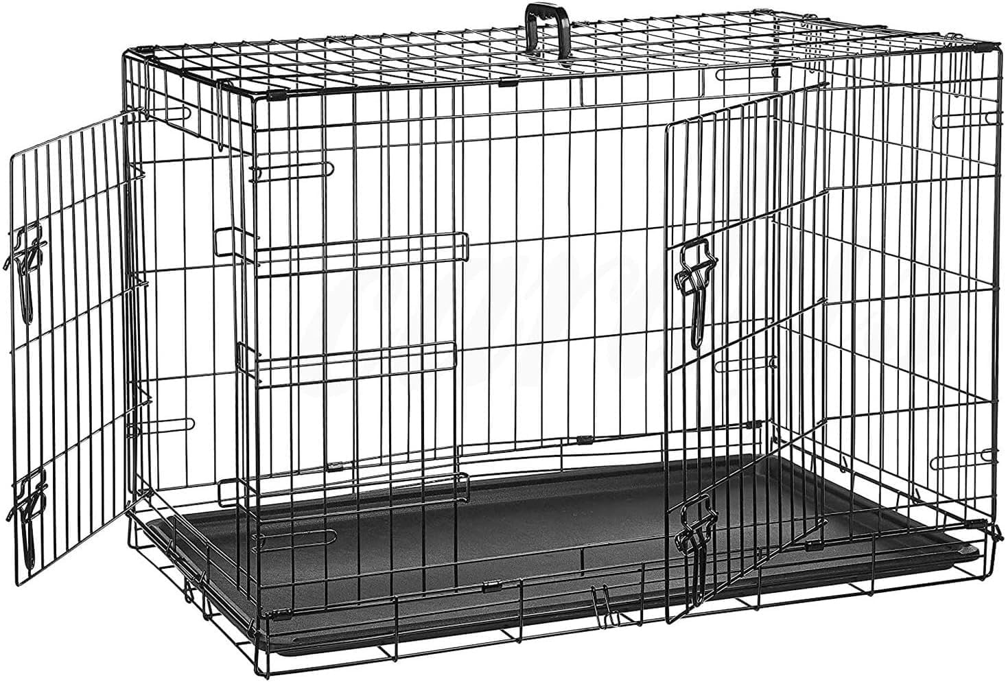 Dog Cage Pet Puppy Metal Training Crate Carrier Black S M L XL XXL SIZES
