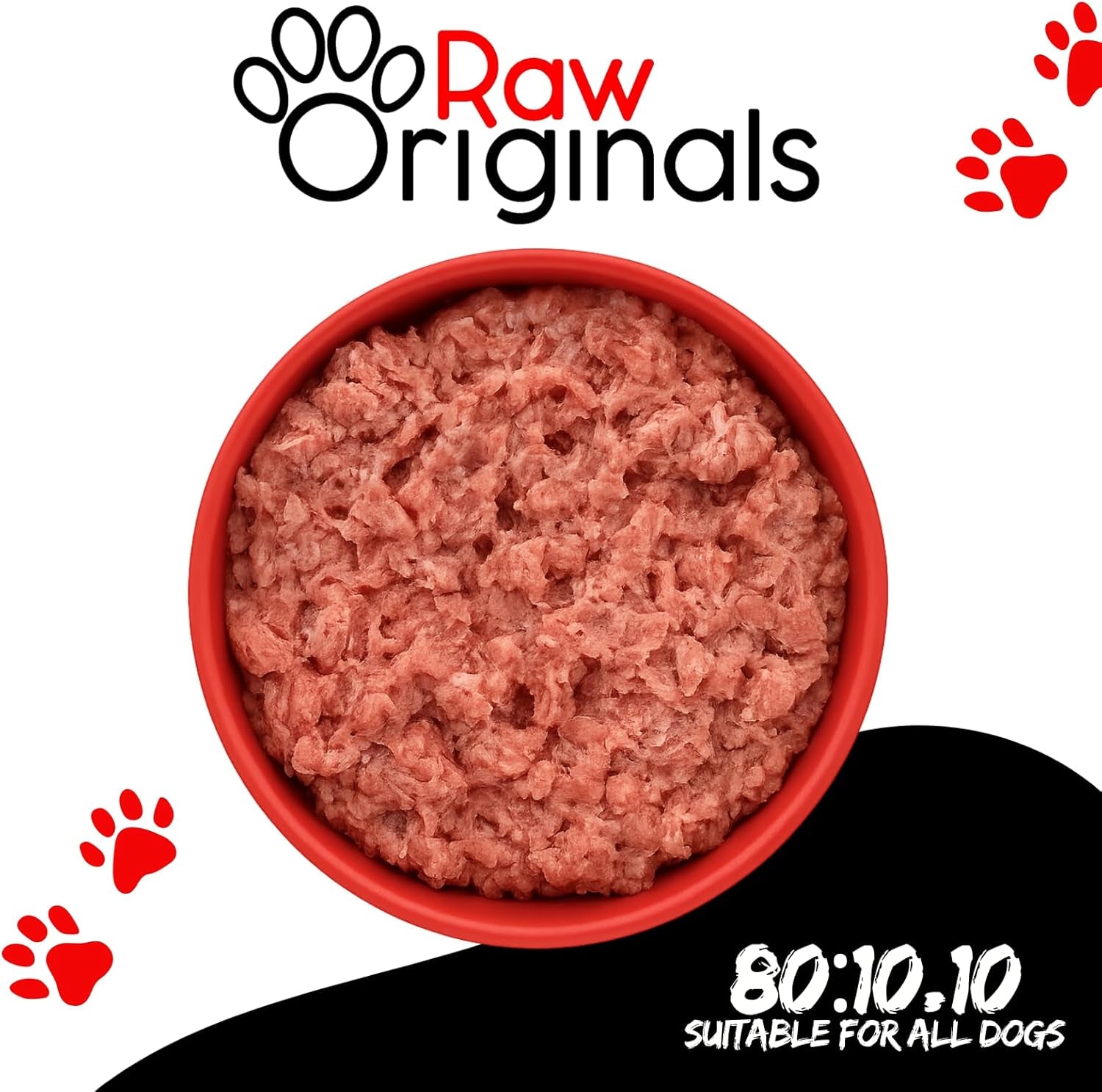 Raw Originals Chicken, Beef & Offal (CBO) Raw Dog Food Mince – 21Kg 46-460G Frozen Chubb Roll, Natural 80/10/10 Complete Meal, Grain Free, UK Made