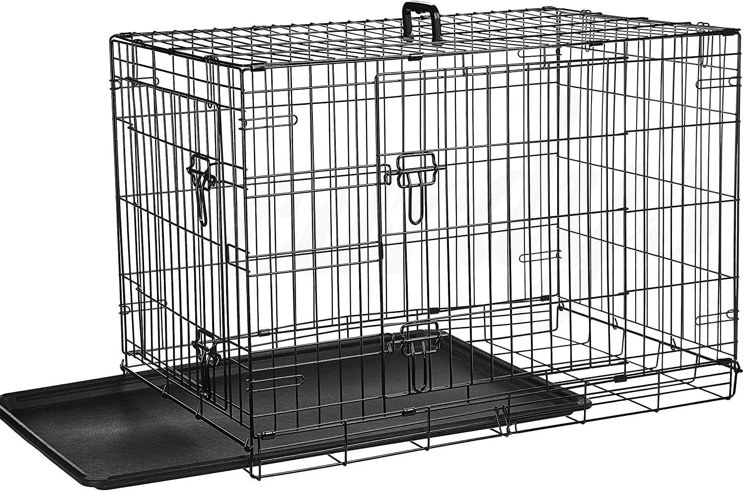 Dog Cage Pet Puppy Metal Training Crate Carrier Black S M L XL XXL SIZES