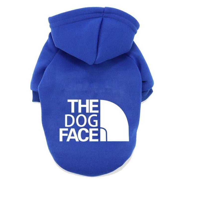 Pet Dog Clothes Winter Casual Dogface Warm Hoodie Coat Jacket Clothing XS~9XL UK