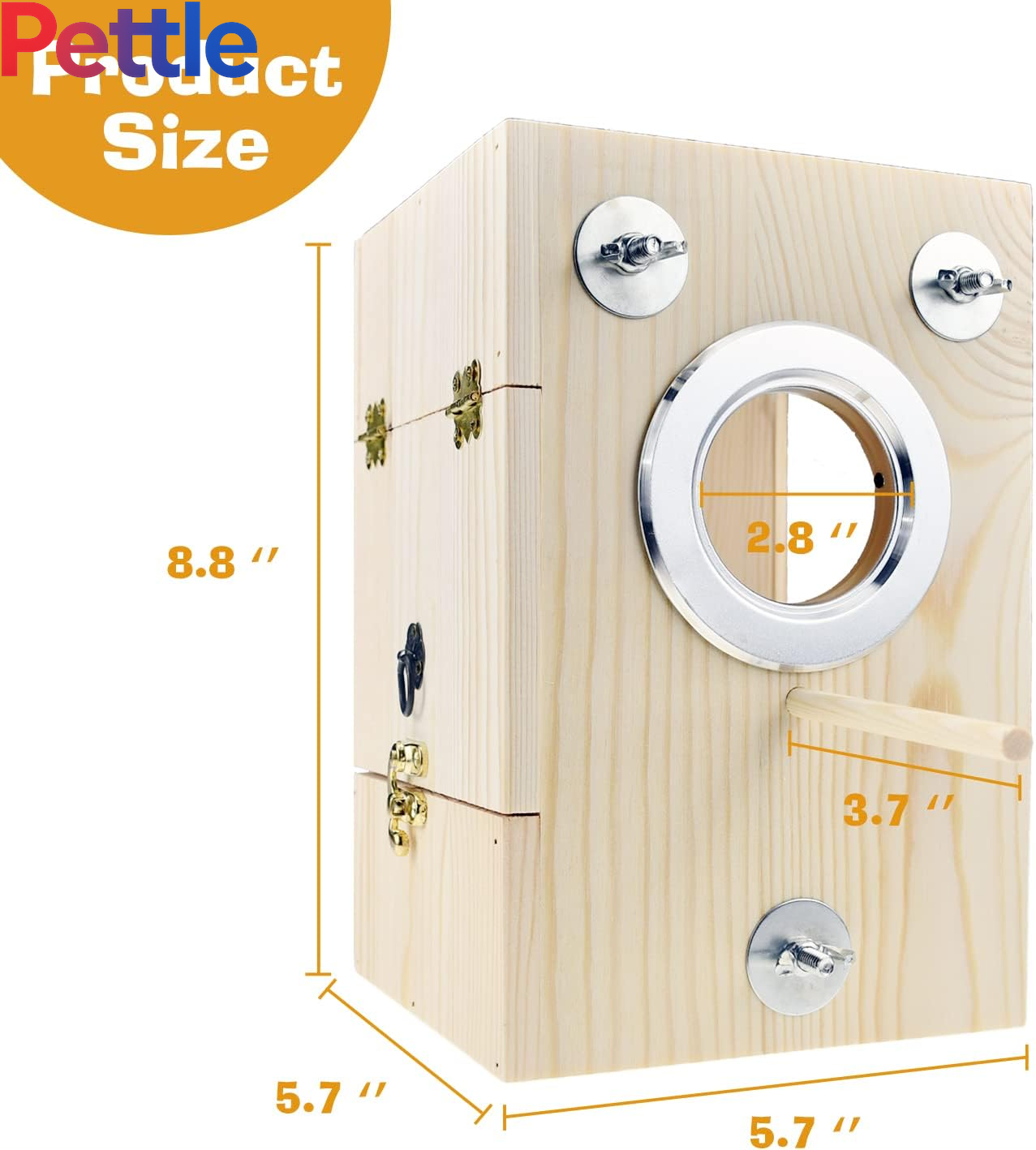 Bird Nest Box Parakeet Breeding Nest Box Bird Nest House Wooden Acrylic Transparent Breeding Box for Finch Lovebirds Cockatiel Budgie Conure Parrot