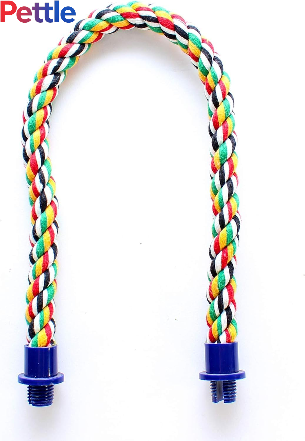 Bird Life Multicolored and Flexible Rope Perch – Create Fun, Colorful Curves and Bends – Great for Small and Medium Birds – 21” Long