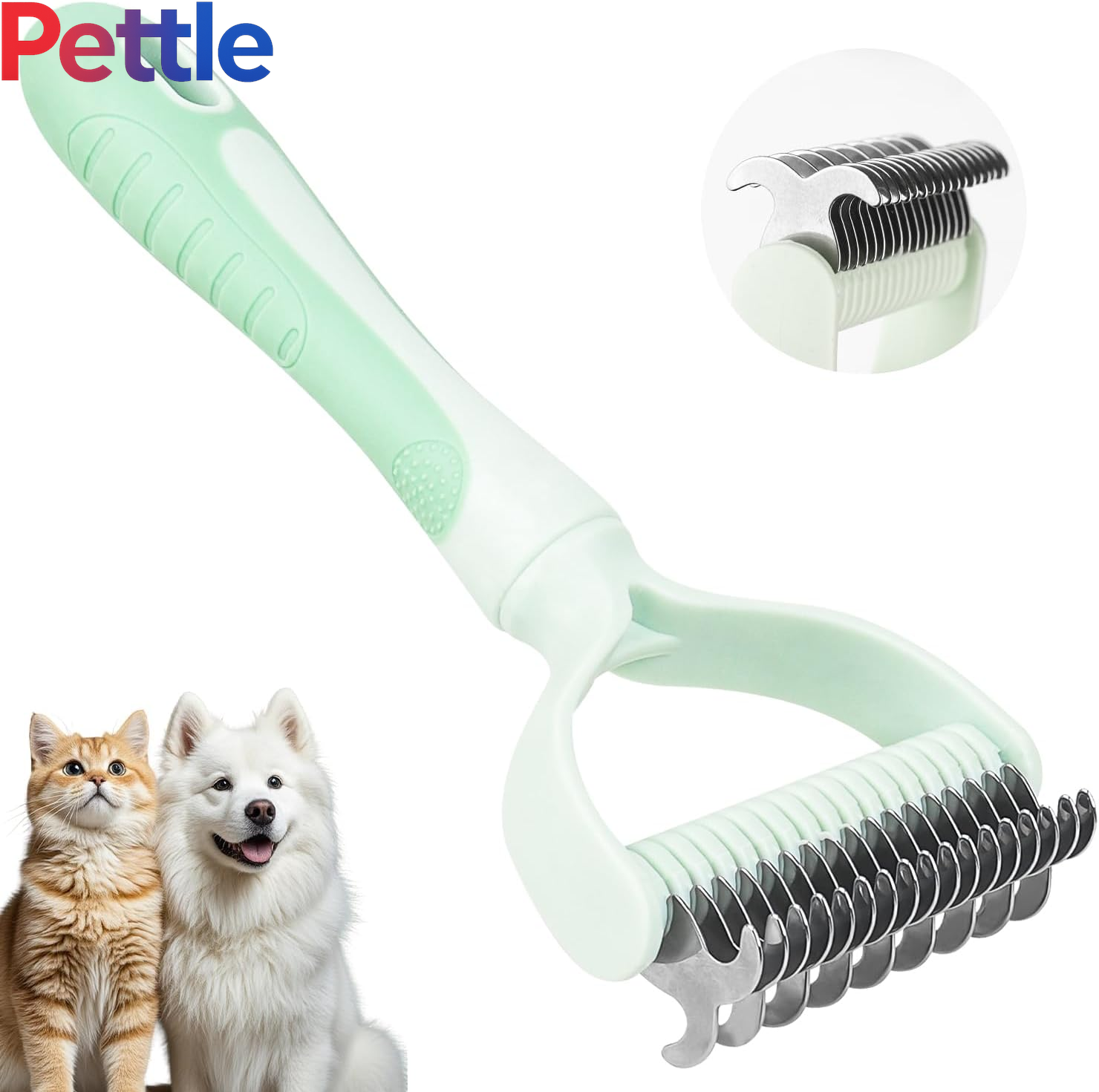 Dematting Comb  Double Sided Pet Grooming Brush