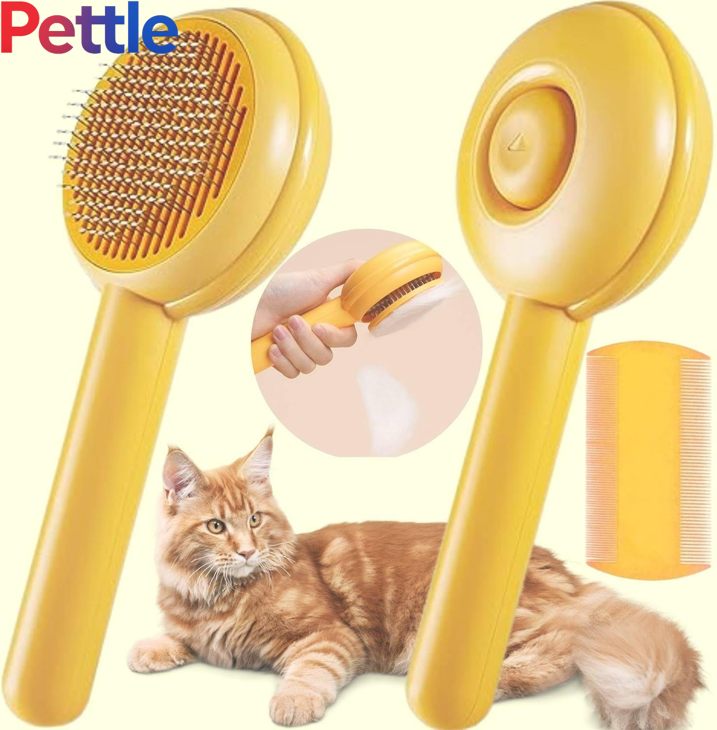 Brush with Massage Particles (YELLOW, Large)