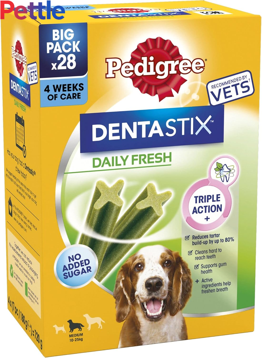 DENTASTIX Fresh - Dental Dog Chews - Megapack 4 X 28 Sticks -