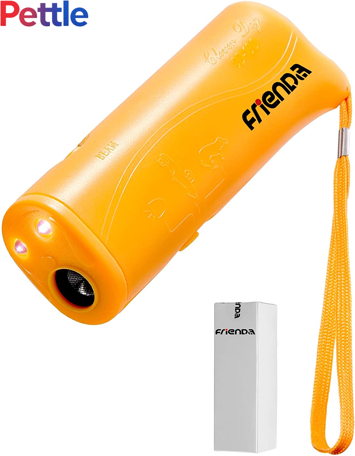 LED Ultrasonic Dog Repeller and Trainer Device 3 in 1 anti Barking Stop Bark Handheld Dog Training Device (Yellow)