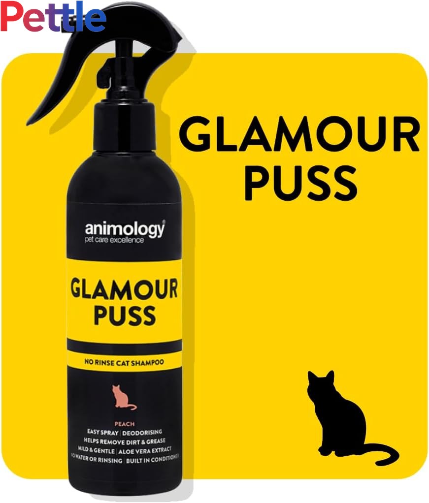 Cat Shampoo Glamour Puss No Rinse , Peach, 250 Ml