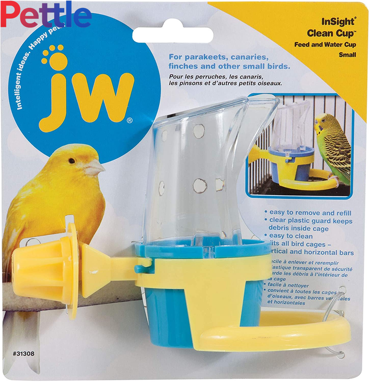 Clean Cup Feed and Water Cup Small