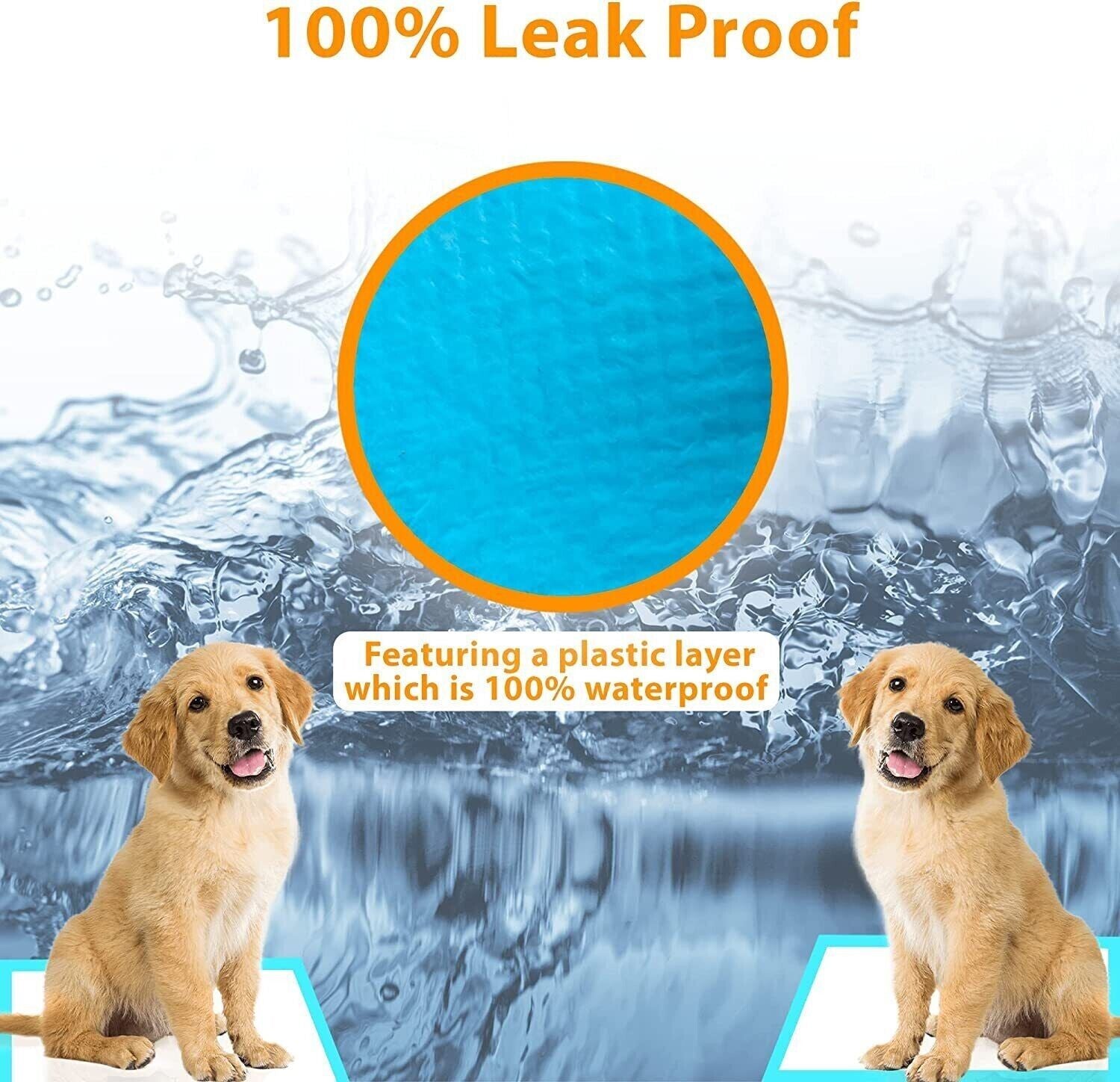 100 LARGE PUPPY TRAINING TRAINER PADS TOILET PEE WEE POO DOG CAT MATS 60 X 60Cm