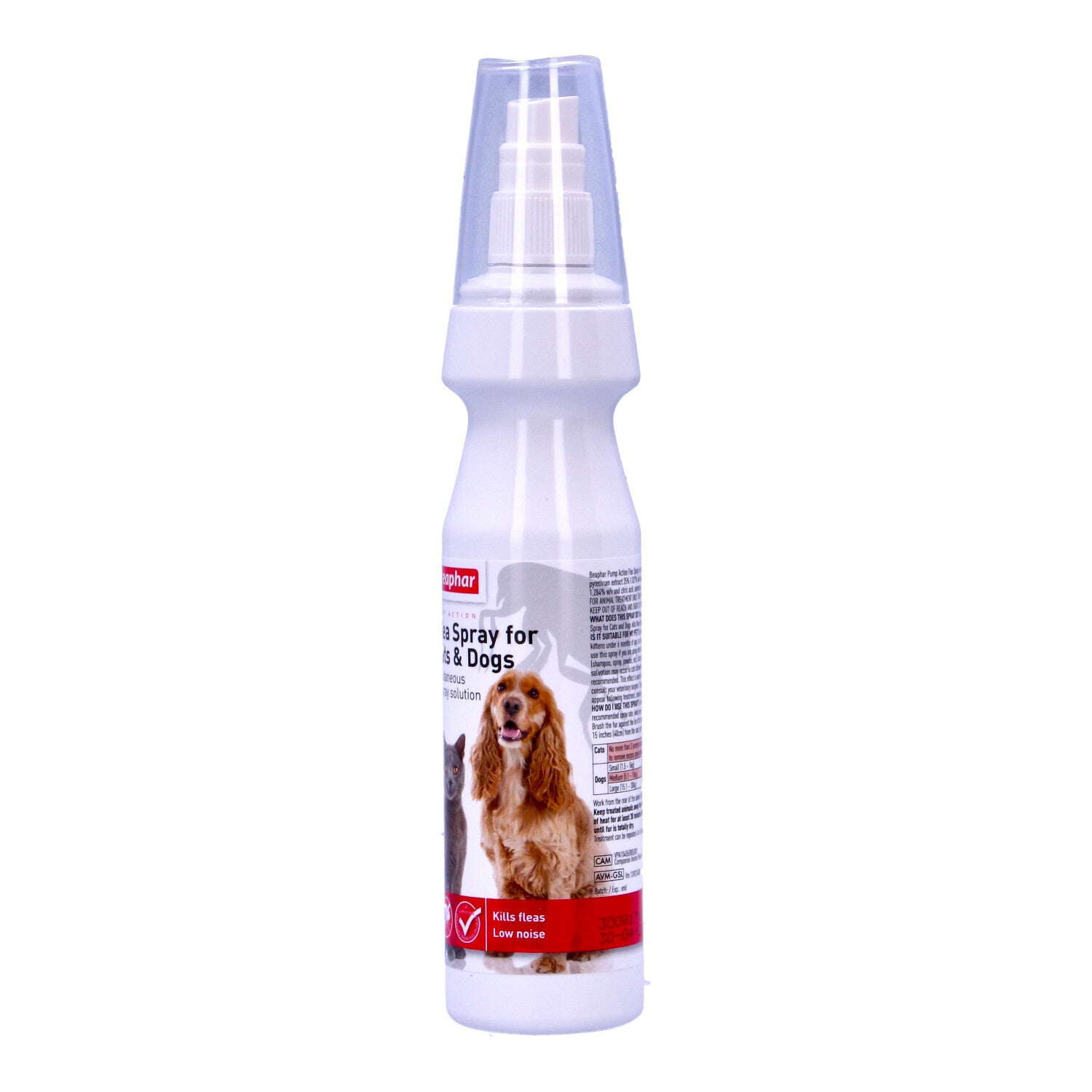 Beaphar Pump Flea Spray for Cats & Dogs 150Ml Silent Action Solution Health