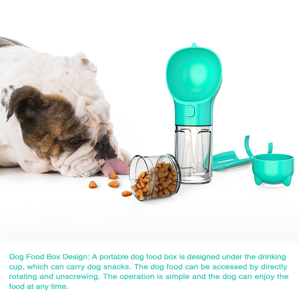 Pet Dog Water Bottle Travel Portable Drinking Water Dispenser with Poo Bags UK