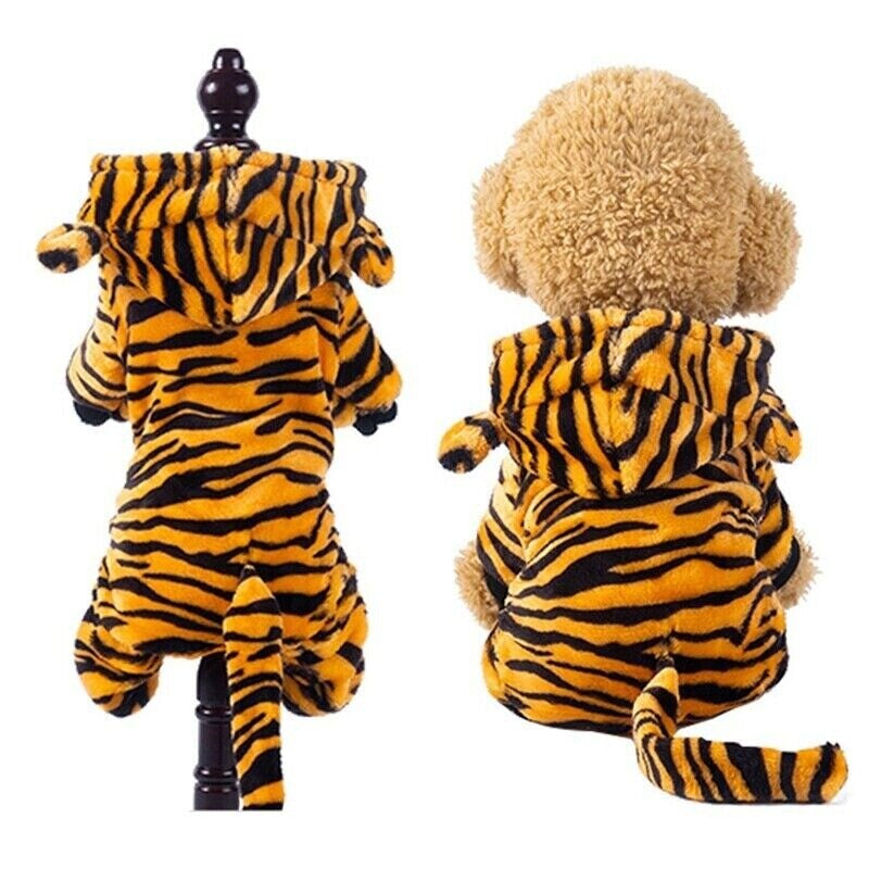 Pet Dog Soft Fleece Jumpsuit Small Dog Hoodies Puppy Warmer Coat Outfits Costume