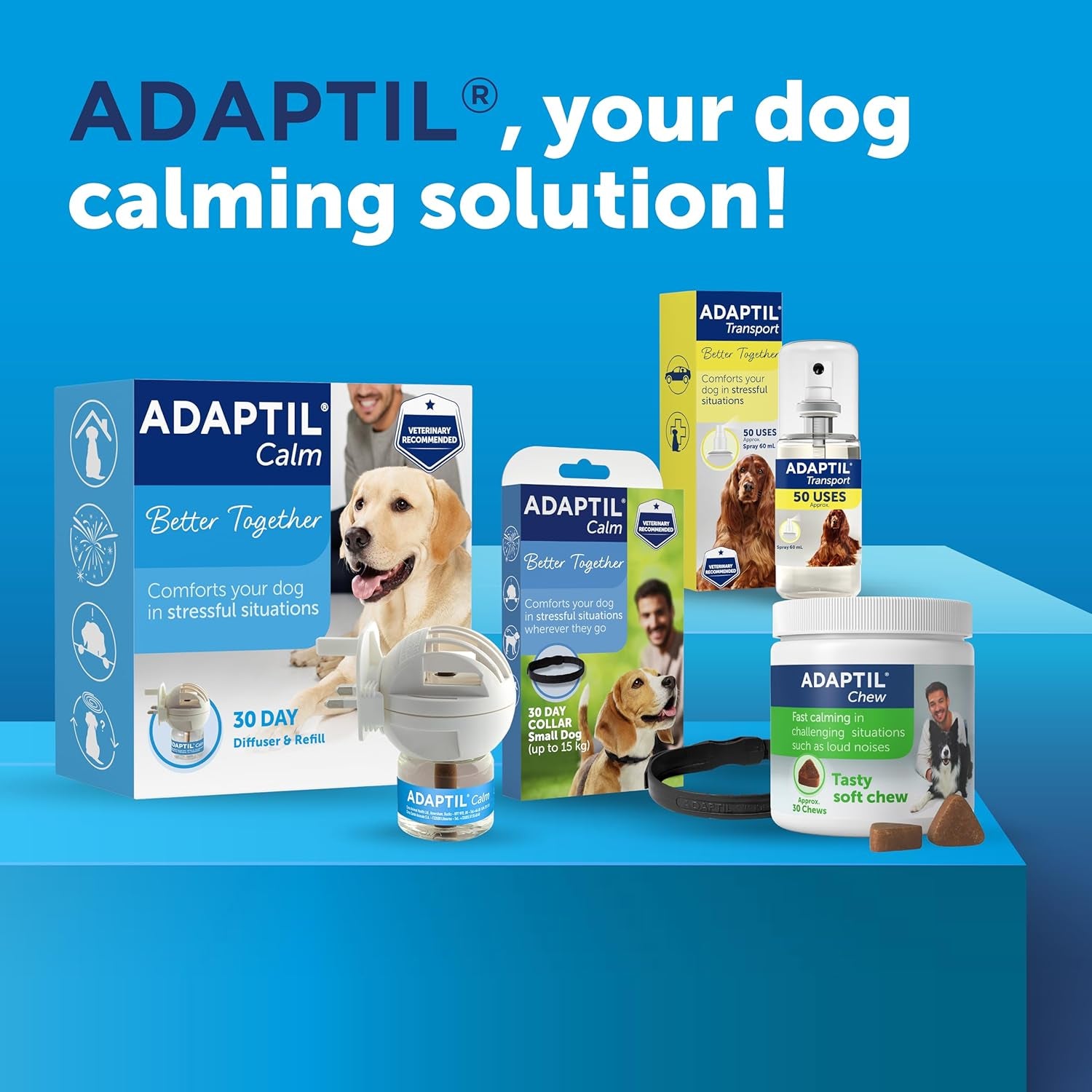 Calm Home Diffuser for Dogs with 30 Day Refill,  Dog Calming Plug in Pheromone Diffuser to Help Reduce Anxiety and Stress in Pet Dogs, Pet Diffuser Helps Anxious Dogs Stay Calmer