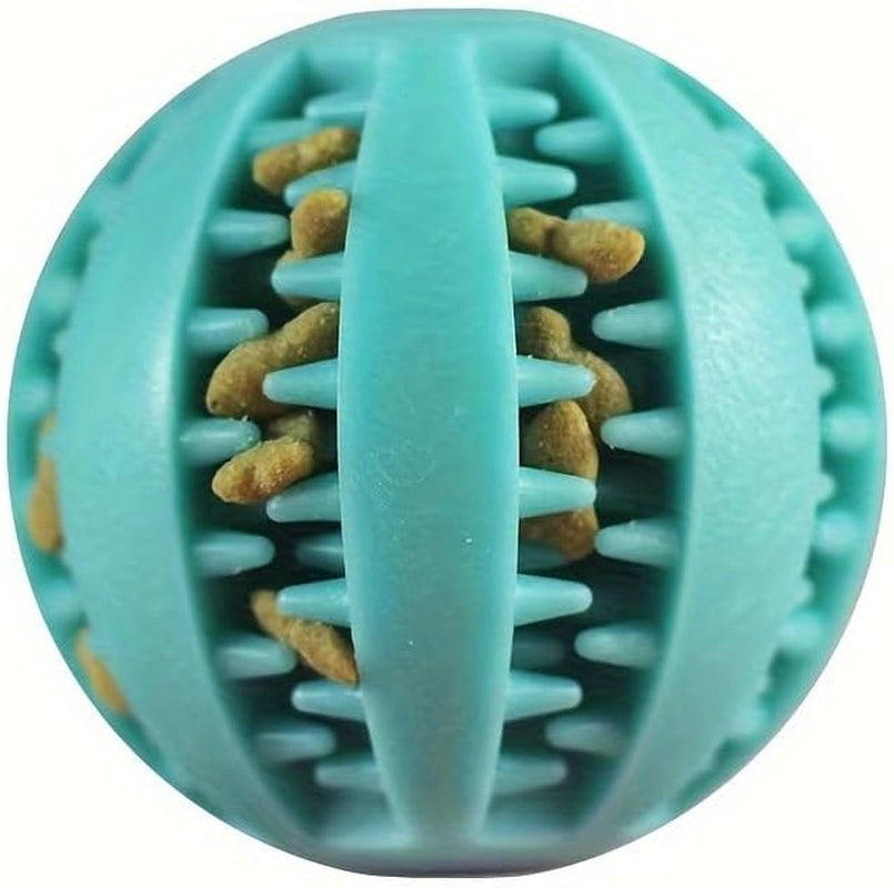 1 PC Interactive Dog Toy Ball Dog Pet Food Treat Feeder Chew Tooth Cleaning Durable Puppy Ball Random Color