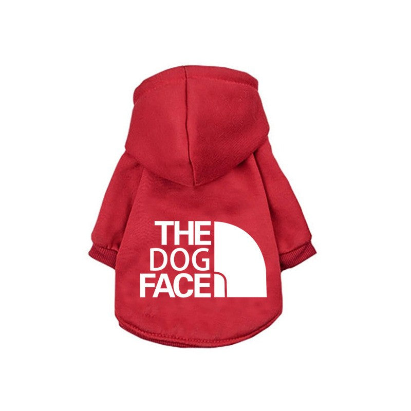 Pet Dog Clothes Winter Casual Dogface Warm Hoodie Coat Jacket Clothing XS~9XL UK
