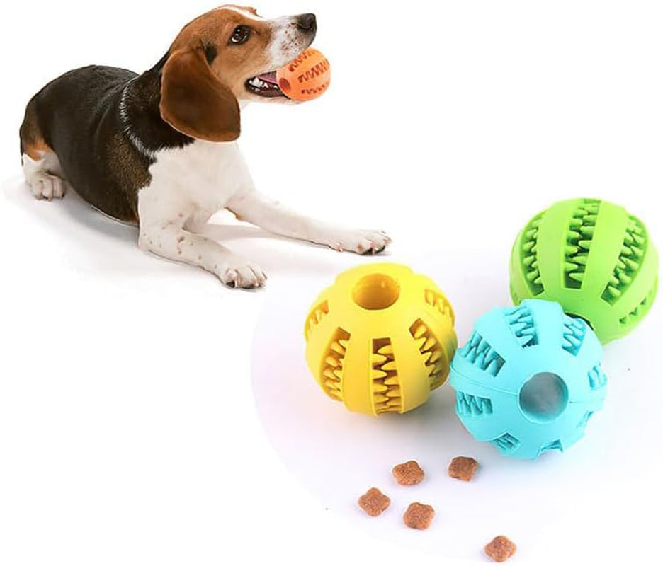 1 PC Interactive Dog Toy Ball Dog Pet Food Treat Feeder Chew Tooth Cleaning Durable Puppy Ball Random Color