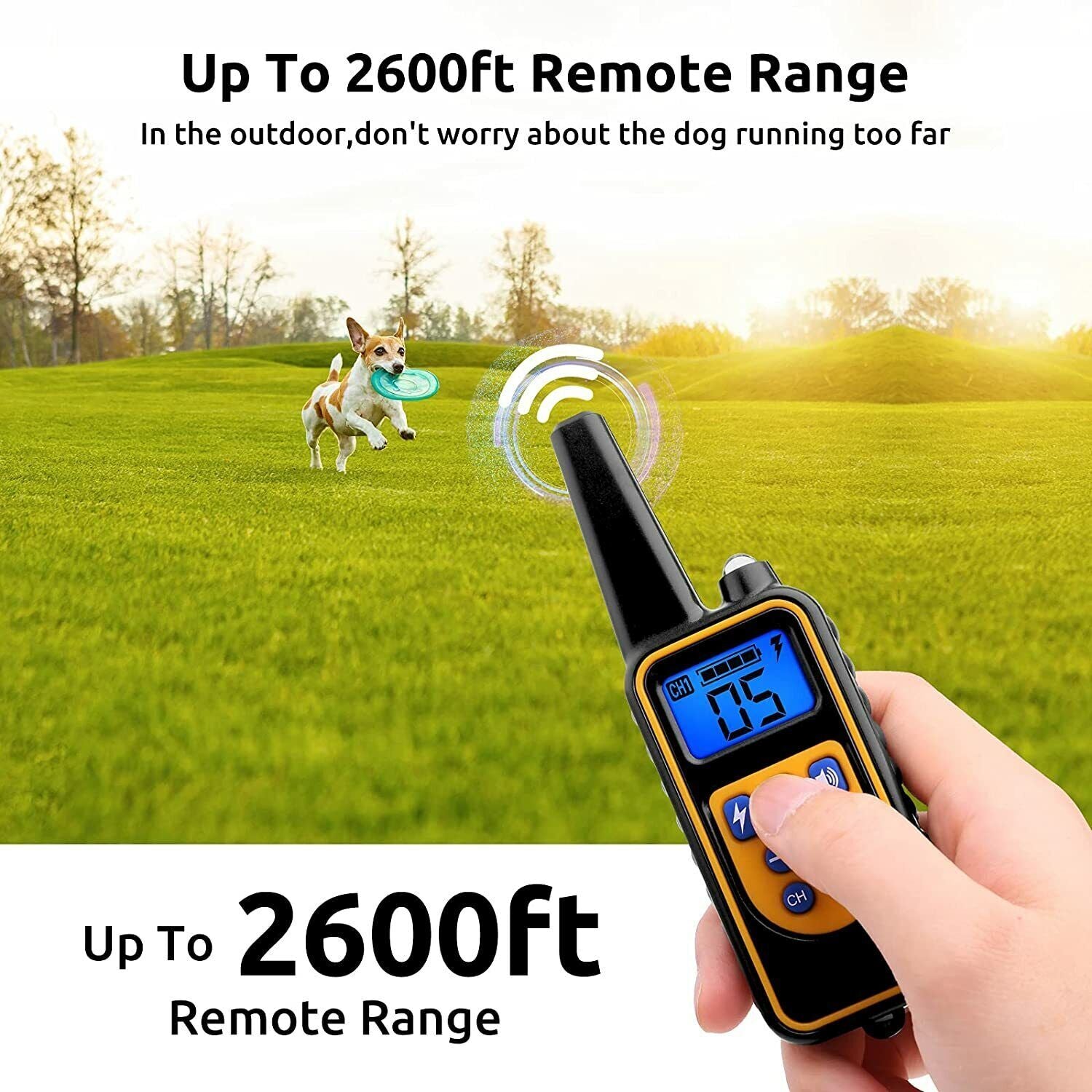 800M Electric Pet Dog Training E-Collar Anti-Bark Obedience Remote Control LCD