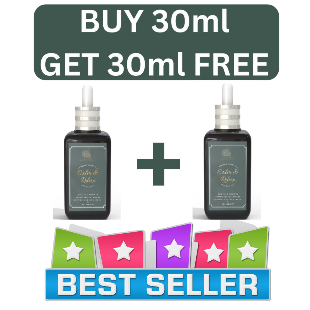 Dog Hemp Oil Pain Relief Joint Care Anxiety Arthritis Stress GET 30Ml FREE Uk