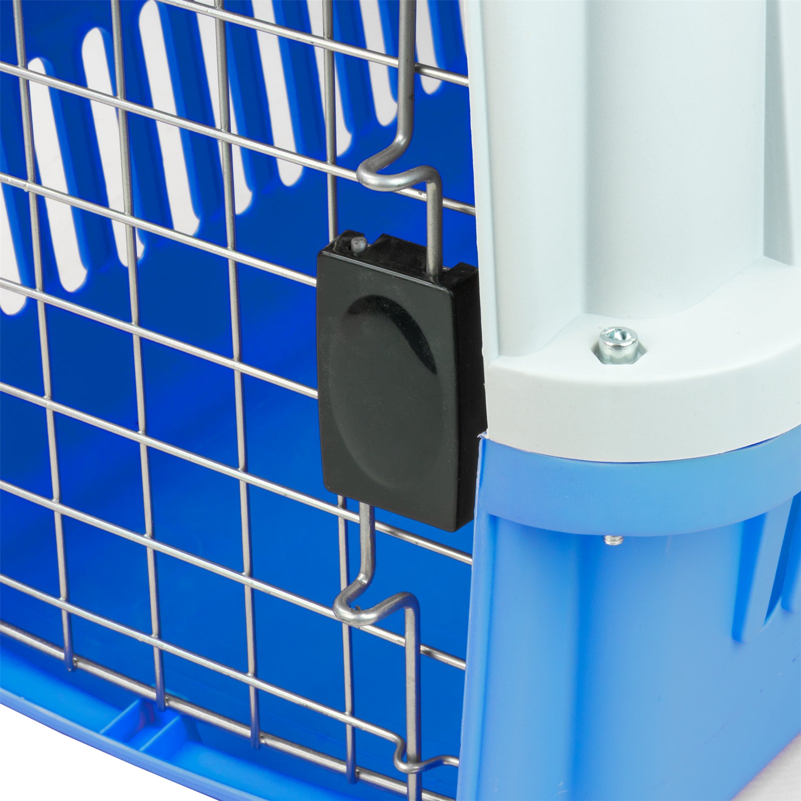 KCT SMALL BLUE PLASTIC PET CARRIER CAT DOG PORTABLE CARRY CRATE TRAVEL CASE