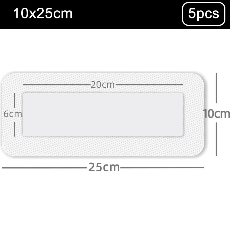5Pcs Bordered Guaze Pad Sterilized Wound Dressing Waterproof Adhesive Wound Plaster Bandage Sticker Home Travel First Aid Kit