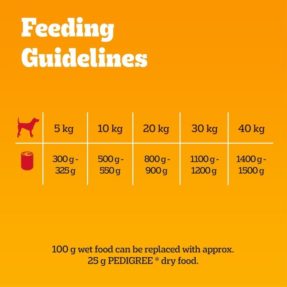 Pedigree - Wet Dog Food - for Senior Dogs - Mixed Selection in Loaf - 6 X 400 G