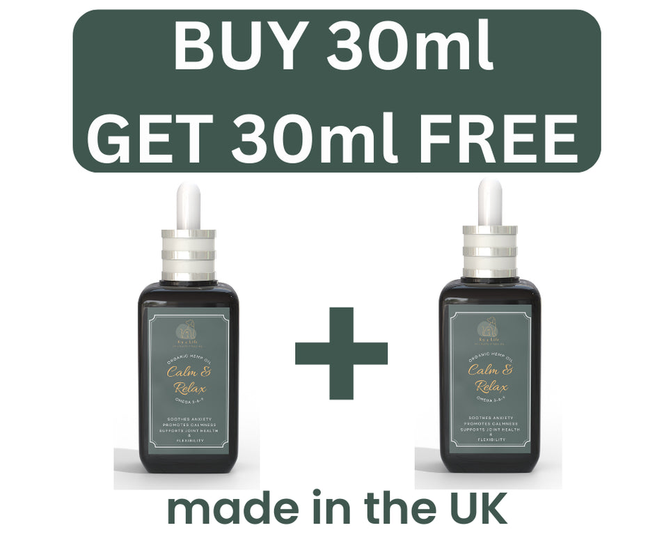 Dog Hemp Oil Pain Relief Joint Care Anxiety Arthritis Stress GET 30Ml FREE Uk