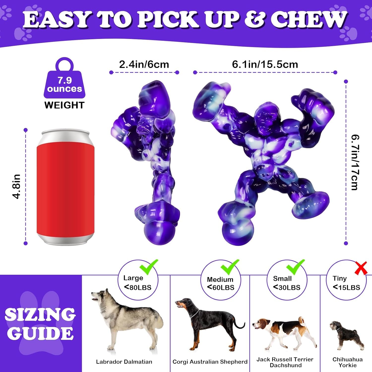 Dog Toys,Indestructible Dog Chew Toys for Aggressive Chewers,Bacon Flavored Tough Dog Bones Chew Toys for Super Chewer,Nylon Durable Dog Toys for Medium Large Breed.