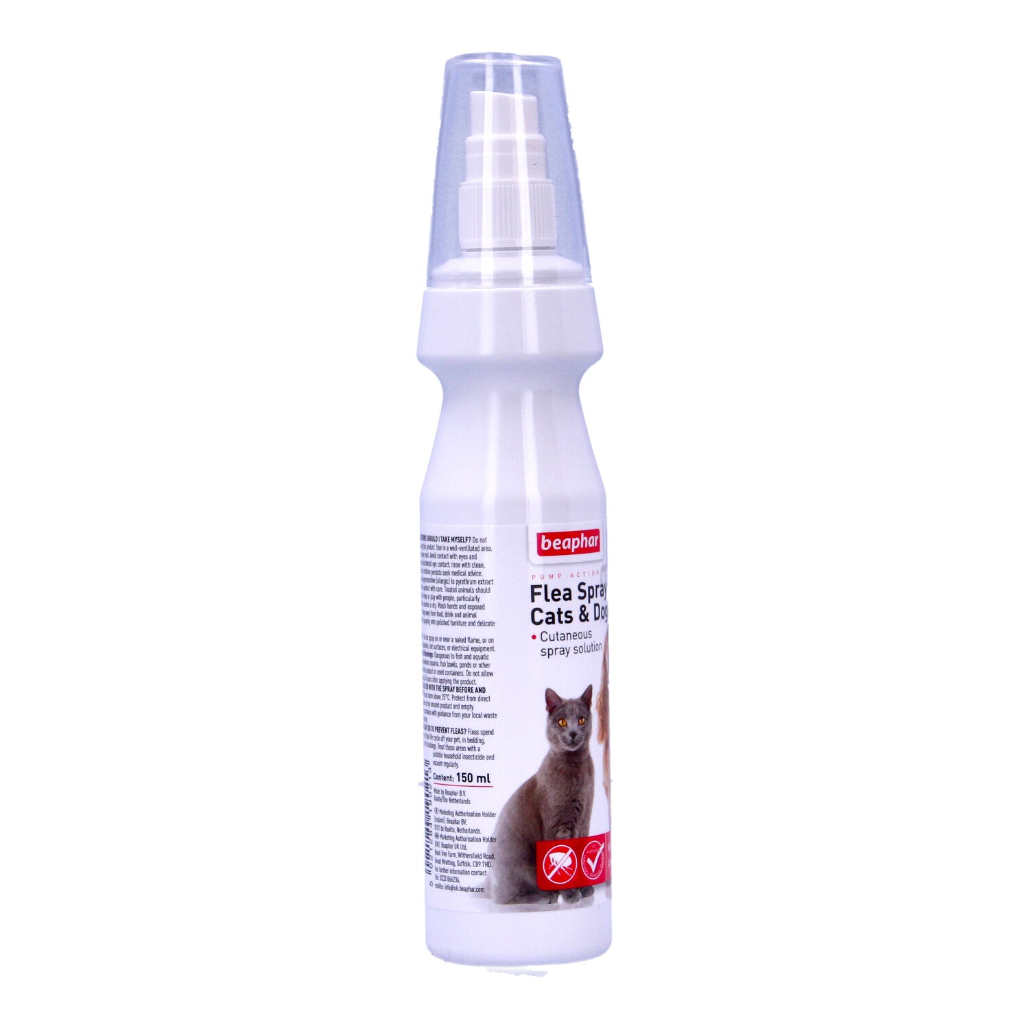 Beaphar Pump Flea Spray for Cats & Dogs 150Ml Silent Action Solution Health