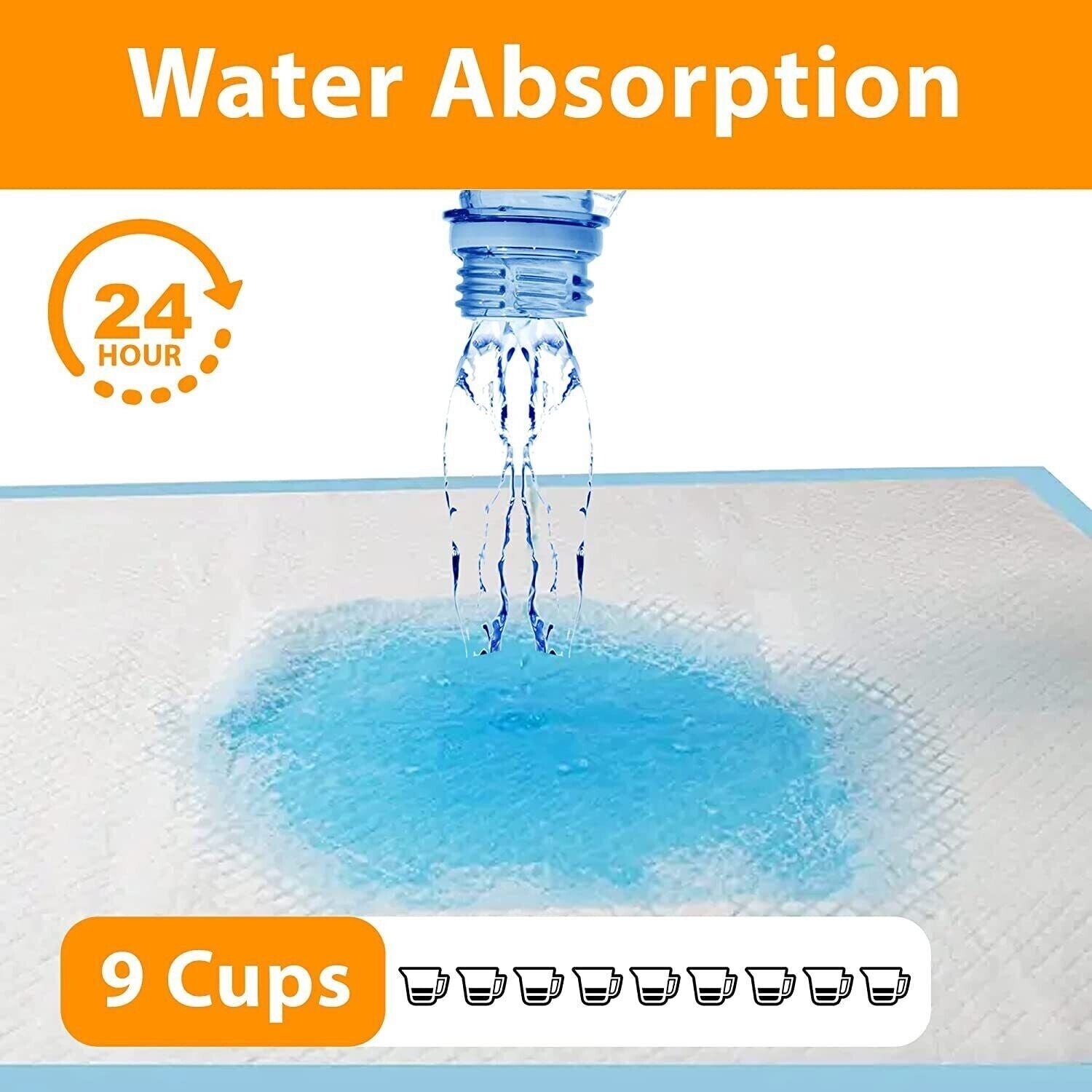 100 LARGE PUPPY TRAINING TRAINER PADS TOILET PEE WEE POO DOG CAT MATS 60 X 60Cm