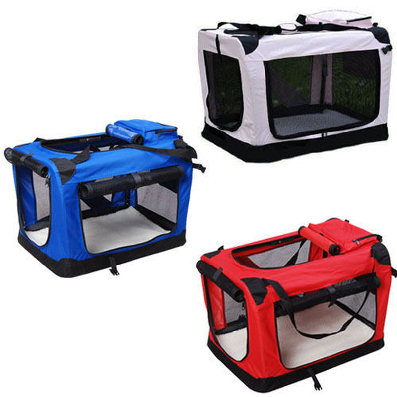 Dog Pet Puppy Fabric Portable Carrier Crate Kennel Bag Cage Fold Travel M L XL