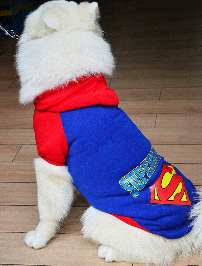 Pet Dog Clothes Winter Casual Adidog Warm Hoodie Coat Jacket Clothing XS~9XL UK