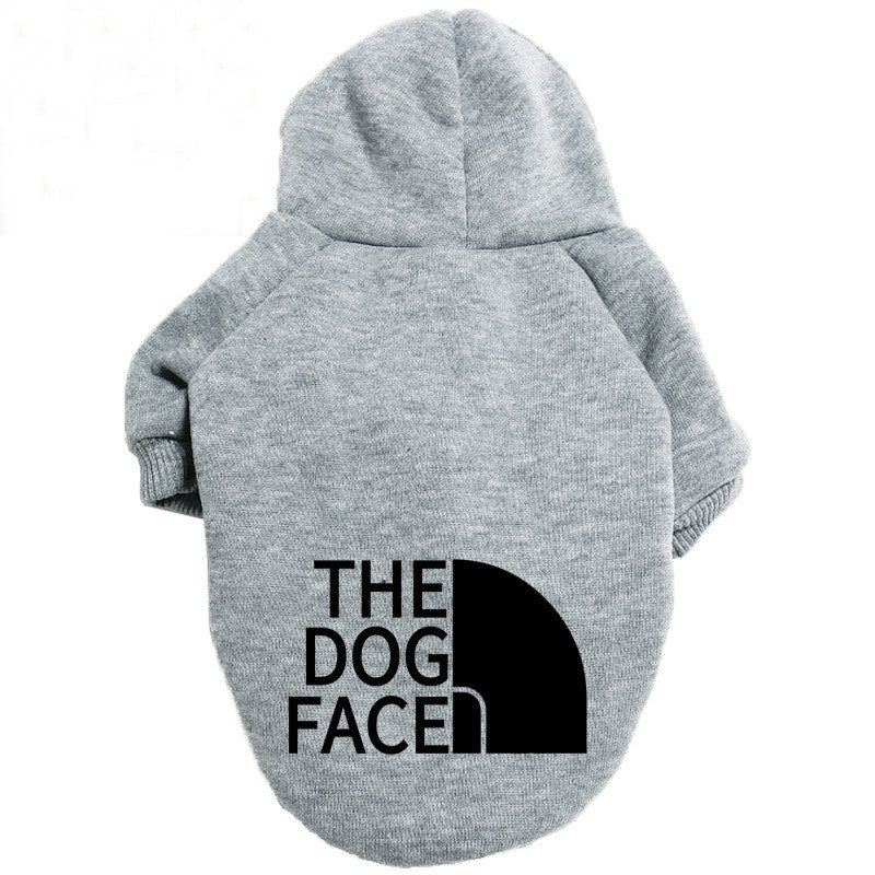 Pet Dog Clothes Winter Casual Dogface Warm Hoodie Coat Jacket Clothing XS~9XL UK