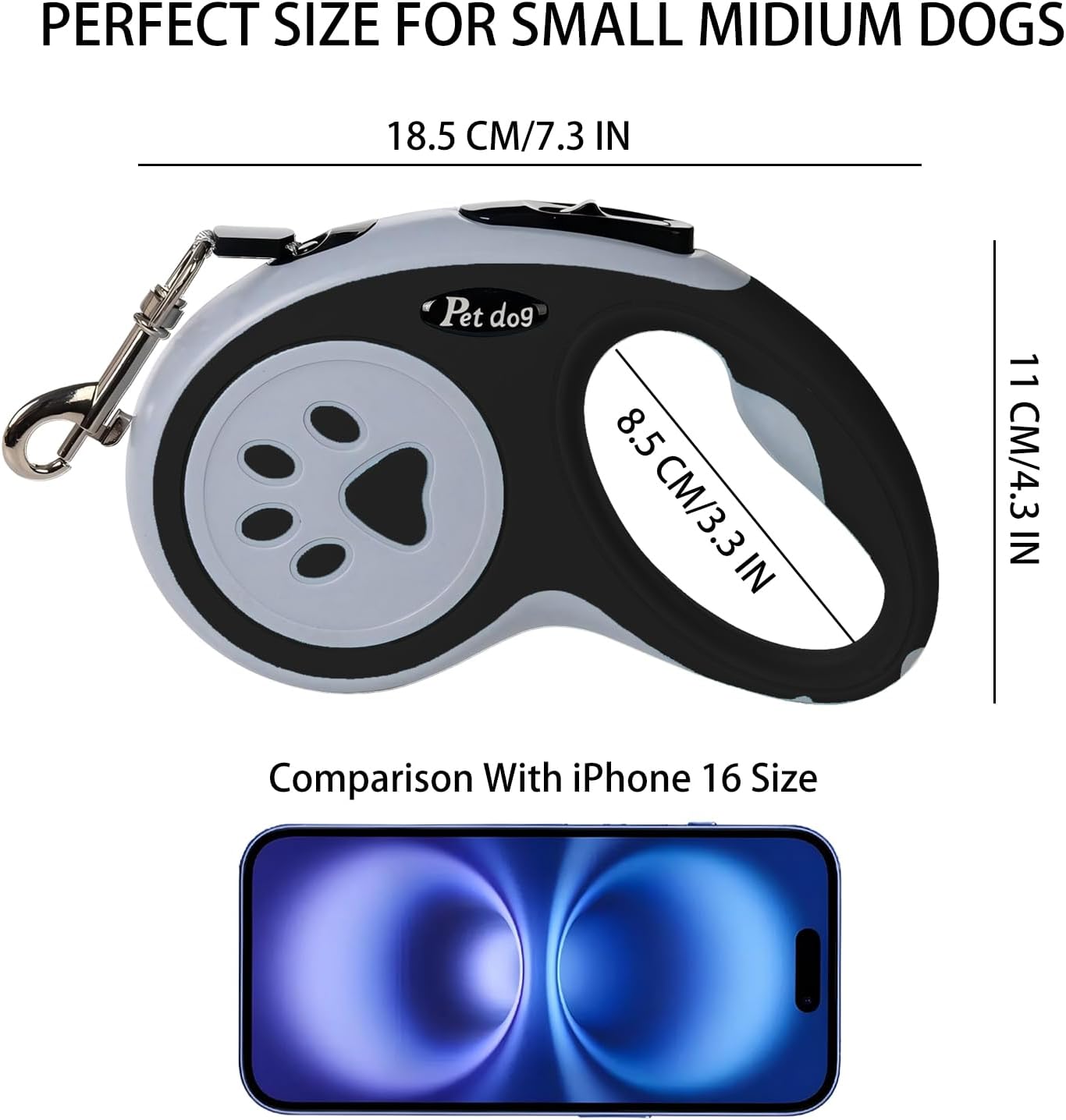 Retractable Dog Lead,  5M/16FT 