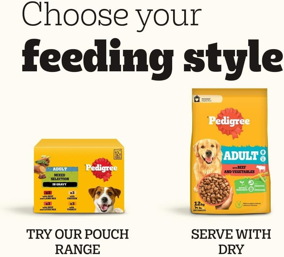 Pedigree - Wet Dog Food - for Senior Dogs - Mixed Selection in Loaf - 6 X 400 G