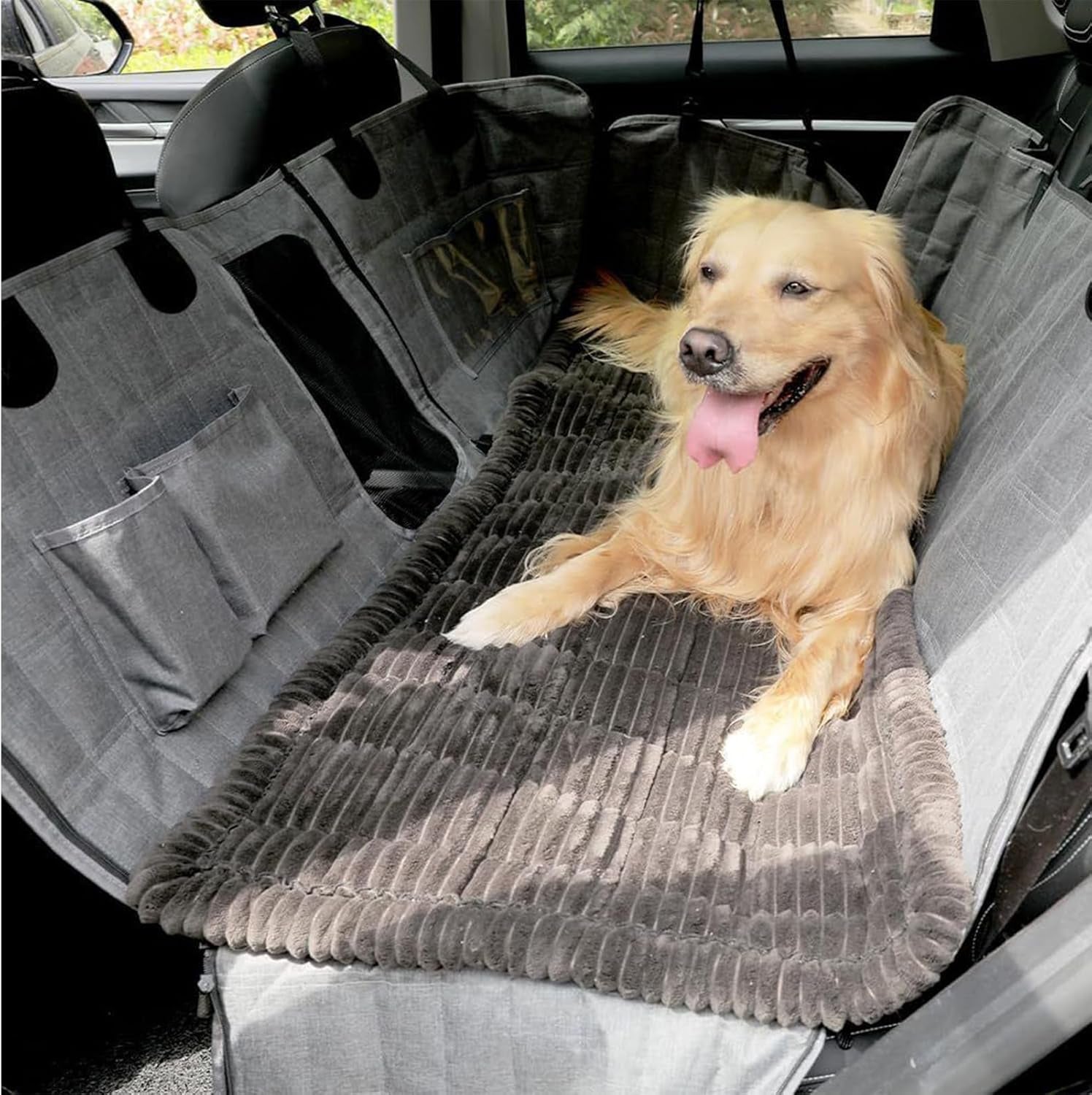Dog Car Seat Cover 137X60Cm - Waterproof Nonslip Backseat Hammock Seat Protector | Washable Automotive Pet Bed Mat, Scratch Resistant Travel Cushion for Dogs Cats, Truck SUV Van Interior Accessories