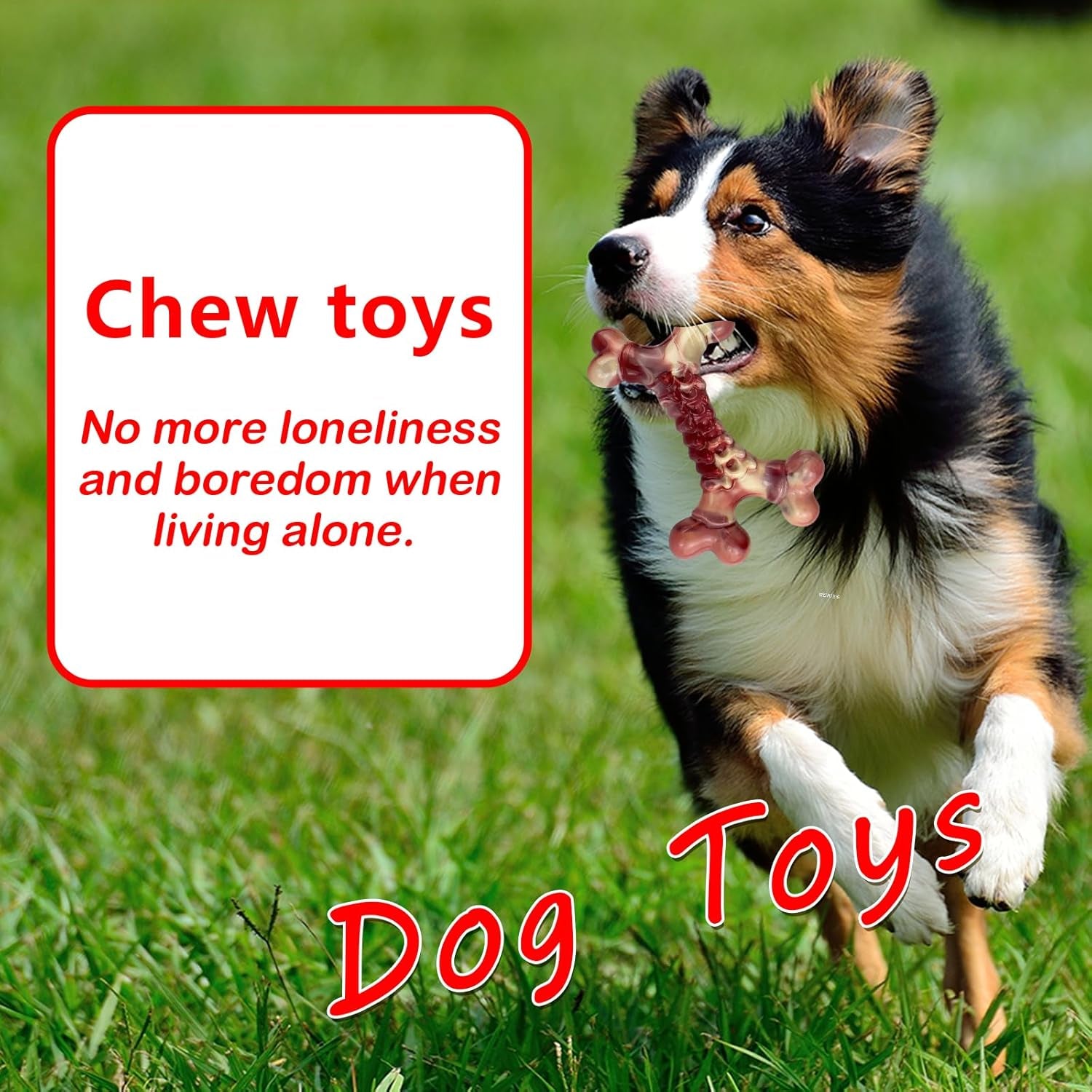 Dog Toys for Aggressive Chewers,Indestructible Dog Toy,Dog Chew Toys,Durable Chew Toy,Rice Bone Shape,Beef Flavor,Pork Belly Color