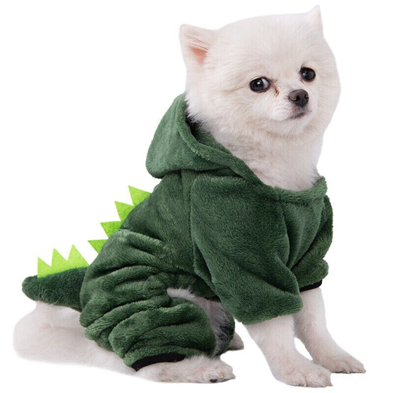 Pet Dog Soft Fleece Jumpsuit Small Dog Hoodies Puppy Warmer Coat Outfits Costume