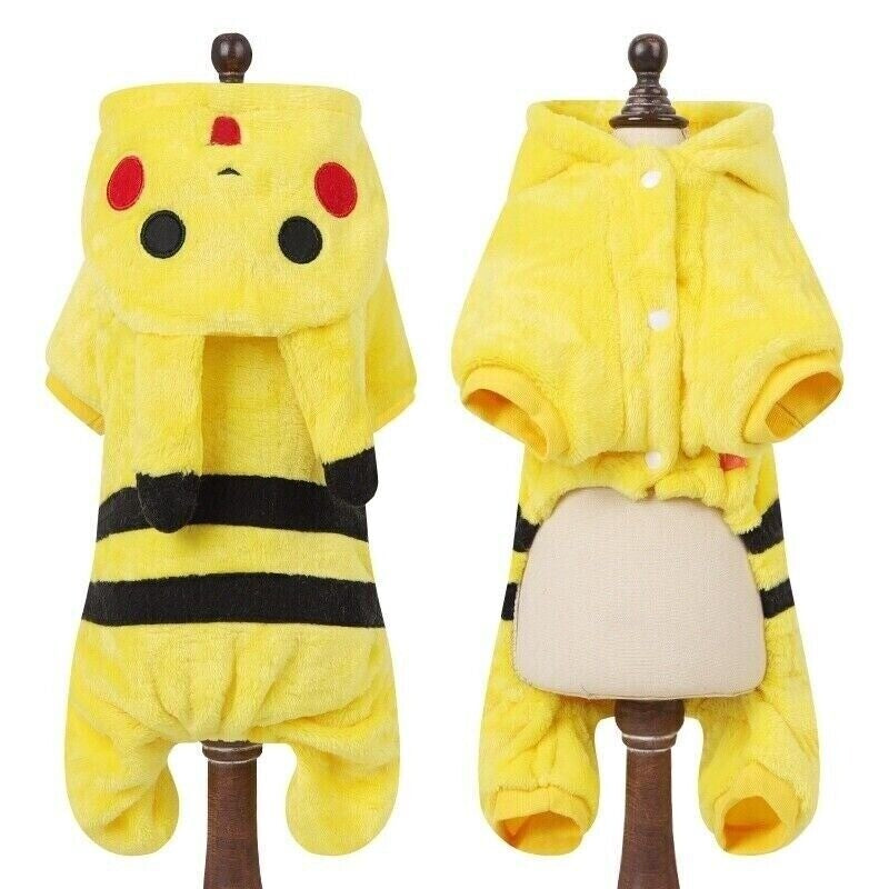 Pet Dog Soft Fleece Jumpsuit Small Dog Hoodies Puppy Warmer Coat Outfits Costume