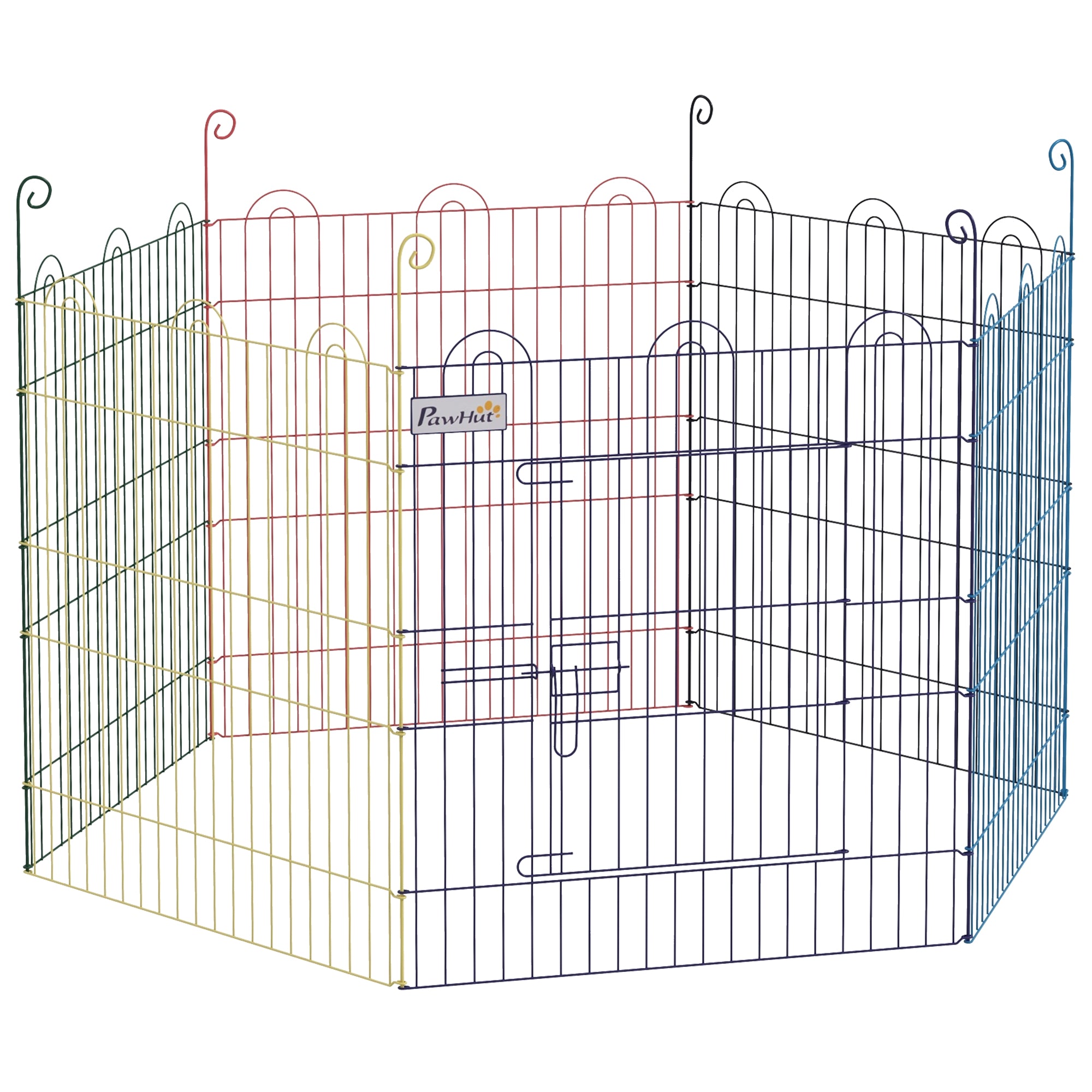 Pet Playpen, Puppy Pen Crate Kennel Exercise Fence W/ Door, Indoors and Outdoors