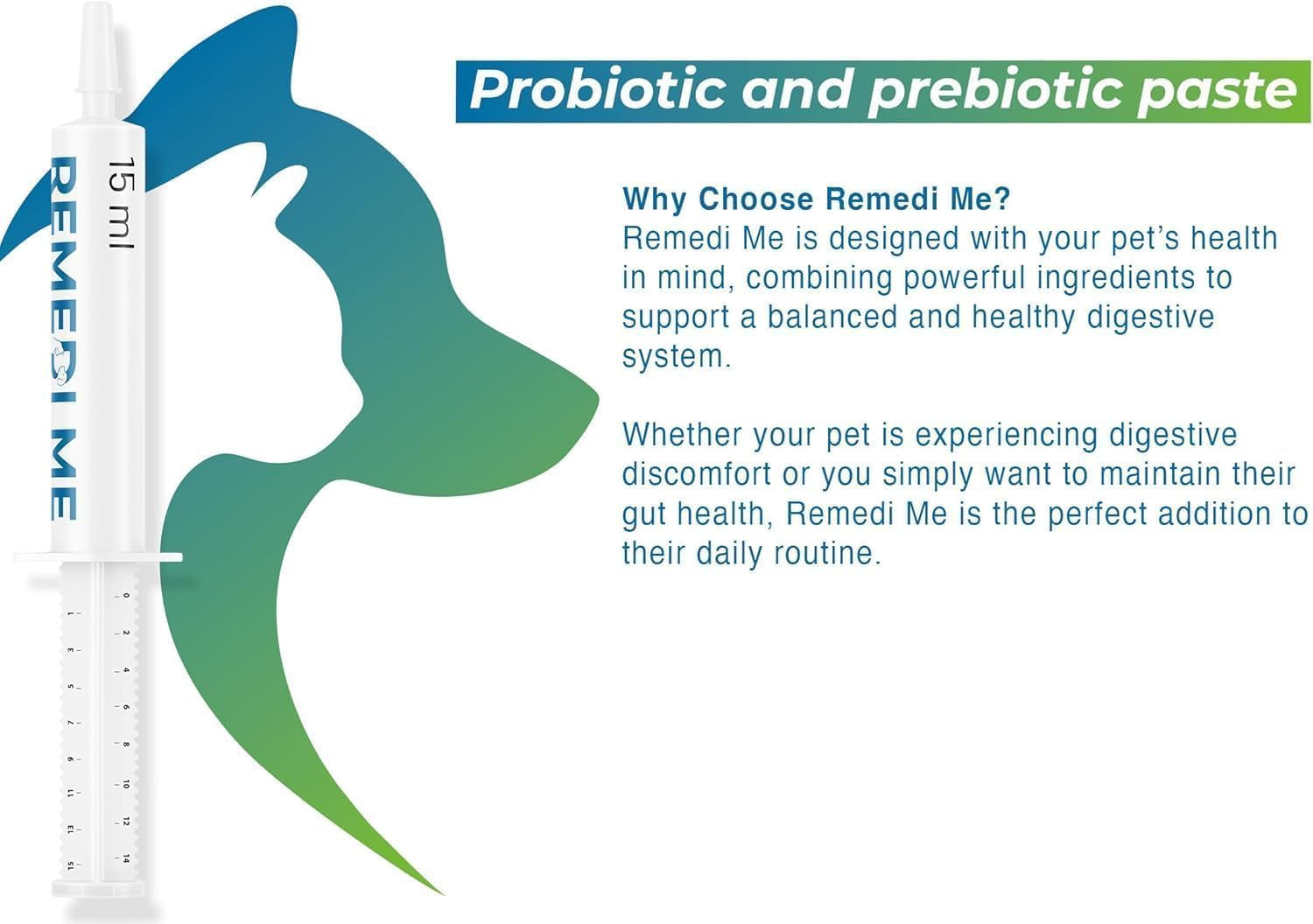 Probiotic & Prebiotic Paste to Sooth the Gut Lining and Firm-Up Faeces - for Dogs & Cats | 30ML