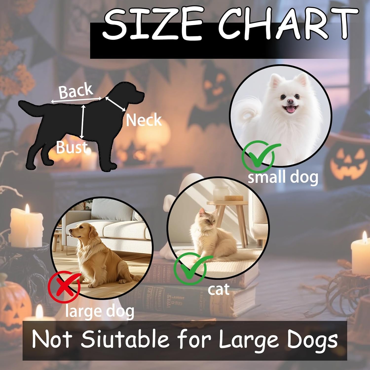 Dog Halloween Costume, Costumes for Dogs Whit Chest 37 Neck 31, Scissor Doll Dog Costume for Halloween Parties, Pet Costume Competition, Social Media Photo Shoot and Pet Fashion Shows