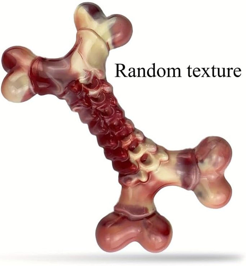 Dog Toys for Aggressive Chewers,Indestructible Dog Toy,Dog Chew Toys,Durable Chew Toy,Rice Bone Shape,Beef Flavor,Pork Belly Color