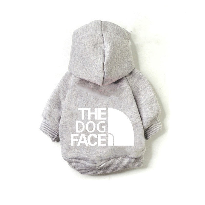 Pet Dog Clothes Winter Casual Dogface Warm Hoodie Coat Jacket Clothing XS~9XL UK