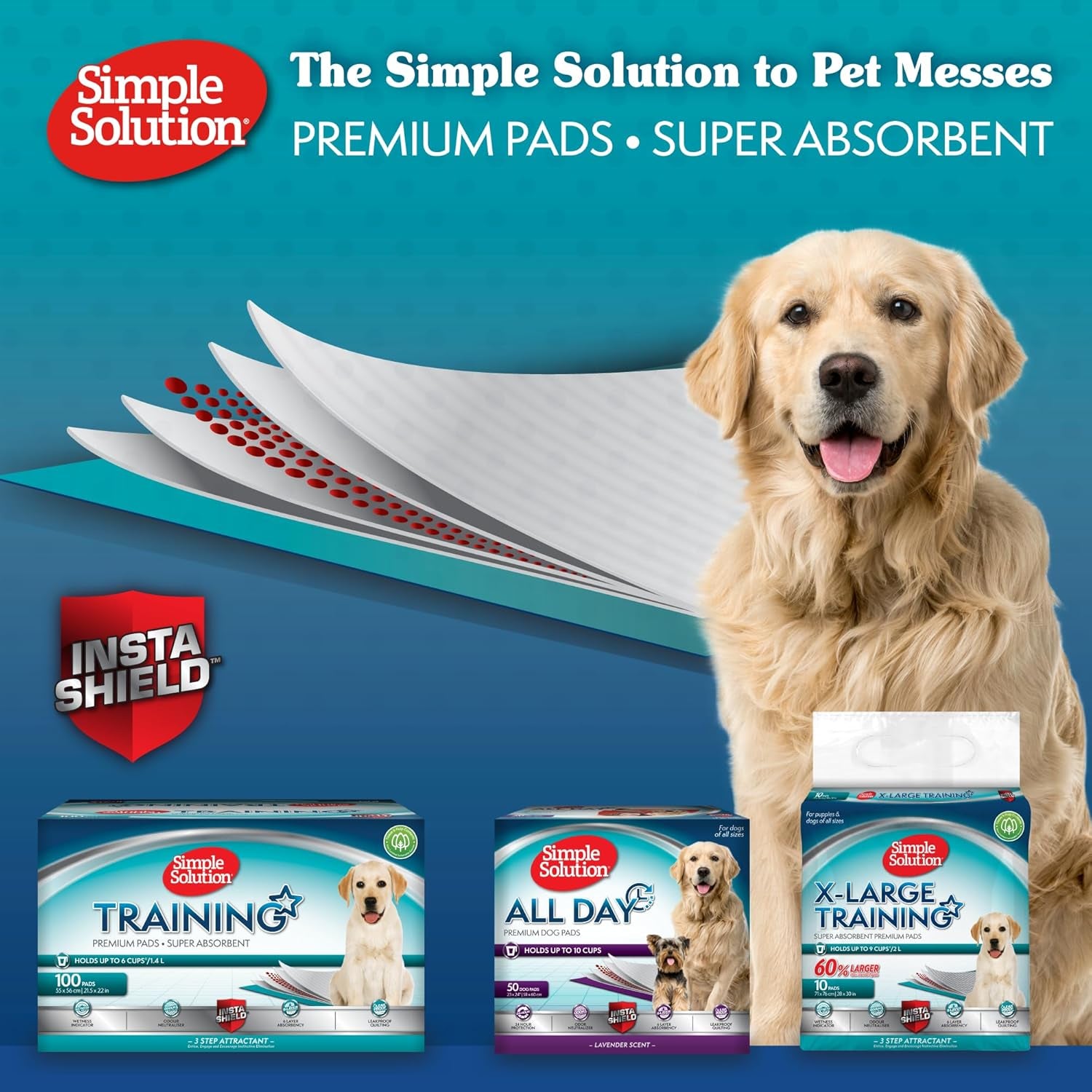 Extra Large Absorbent Premium Dog and Puppy Training Pads -Pack of 10